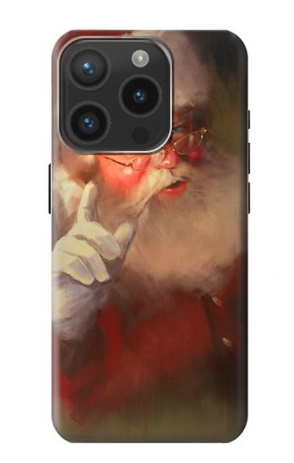 S1144 Noël Père Noël Etui Coque Housse pour iPhone 15 Pro