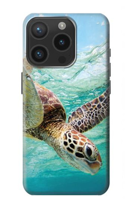 S1377 Océan tortue de mer Etui Coque Housse pour iPhone 15 Pro