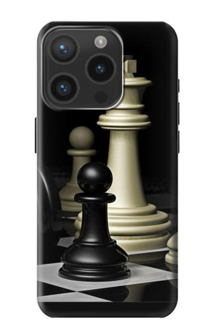 S2262 Roi d'échecs Etui Coque Housse pour iPhone 15 Pro