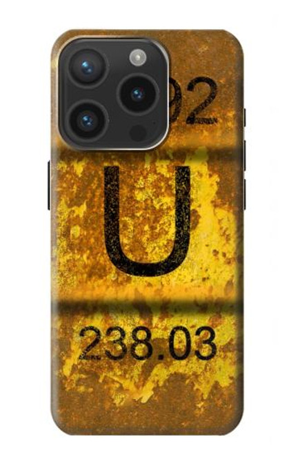 S2447 Vieux nucléaire d'uranium Rusty déchets Baril Etui Coque Housse pour iPhone 15 Pro