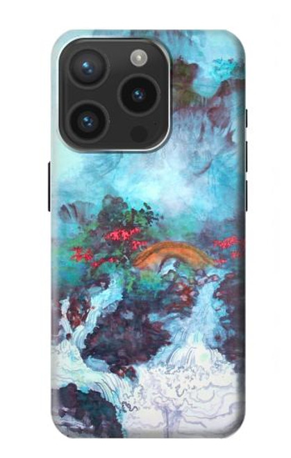 S2724 Dragon Blanc Piscine Haisu Lui Etui Coque Housse pour iPhone 15 Pro