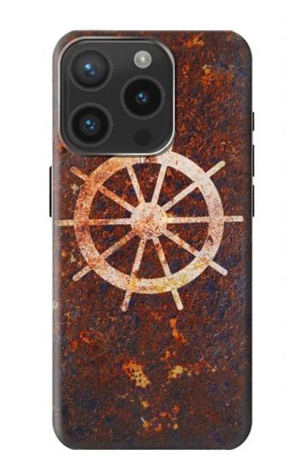 S2766 Roue de bateau Rusty Texture Etui Coque Housse pour iPhone 15 Pro
