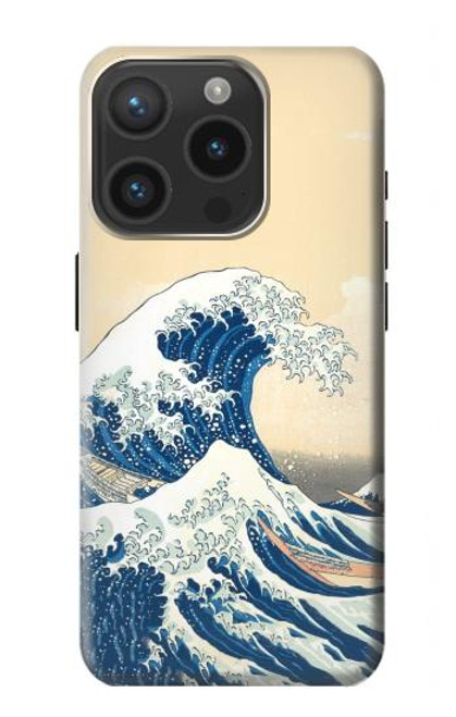 S2790 Hokusai Sous la vague au large de Kanagawa Etui Coque Housse pour iPhone 15 Pro