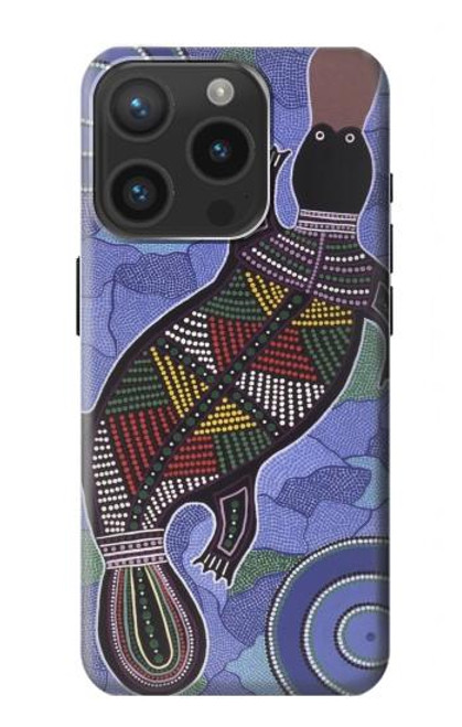 S3387 Platypus Art aborigène d'Australie Etui Coque Housse pour iPhone 15 Pro