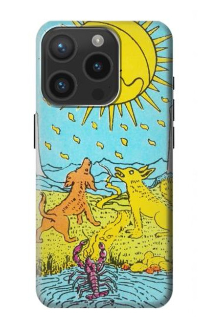 S3435 Carte de tarot Lune Etui Coque Housse pour iPhone 15 Pro