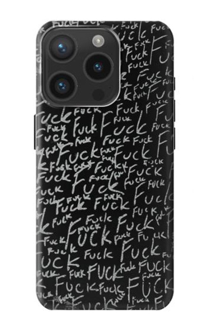 S3478 Mots drôles Noirboard Etui Coque Housse pour iPhone 15 Pro