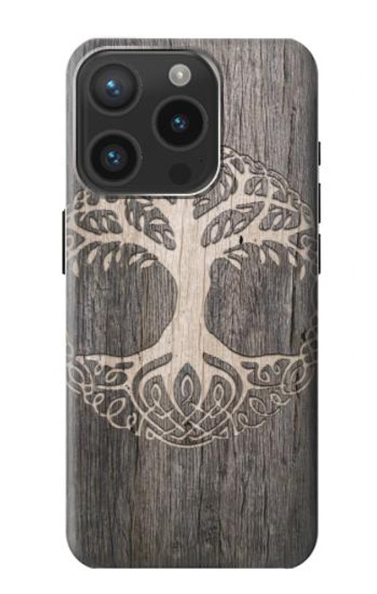 S3591 Viking Arbre de vie Symbole Etui Coque Housse pour iPhone 15 Pro