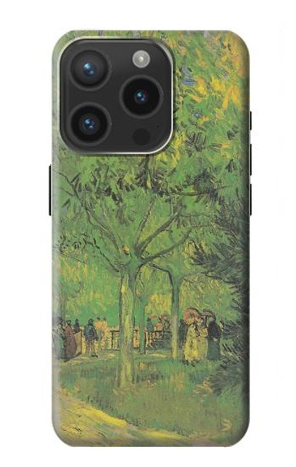 S3748 Van Gogh une ruelle dans un jardin public Etui Coque Housse pour iPhone 15 Pro