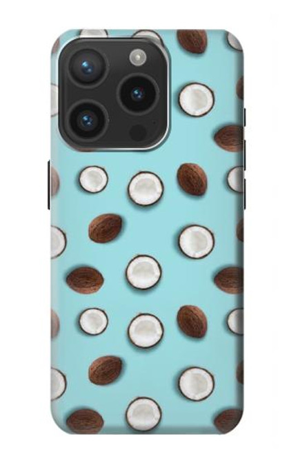 S3860 Motif à pois de noix de coco Etui Coque Housse pour iPhone 15 Pro