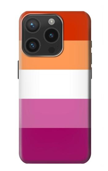 S3887 Drapeau de la fierté lesbienne Etui Coque Housse pour iPhone 15 Pro