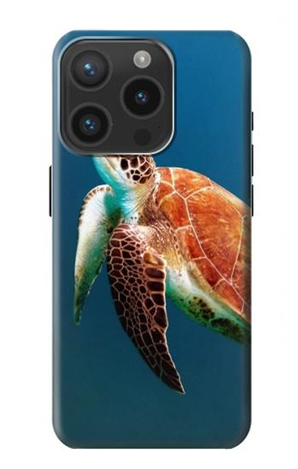 S3899 Tortue de mer Etui Coque Housse pour iPhone 15 Pro