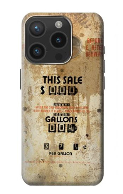 S3954 Pompe à essence vintage Etui Coque Housse pour iPhone 15 Pro