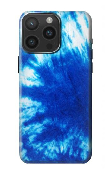 S1869 Tie Dye Bleu Etui Coque Housse pour iPhone 15 Pro Max