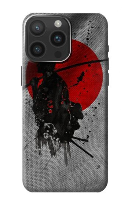 S3517 Japon Drapeau Samurai Etui Coque Housse pour iPhone 15 Pro Max