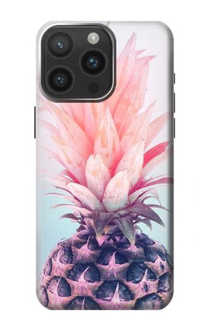 S3711 Ananas rose Etui Coque Housse pour iPhone 15 Pro Max