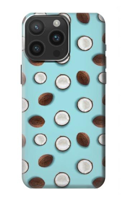 S3860 Motif à pois de noix de coco Etui Coque Housse pour iPhone 15 Pro Max