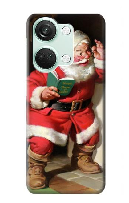 S1417 Père Noël Joyeux Noël Etui Coque Housse pour OnePlus Nord 3