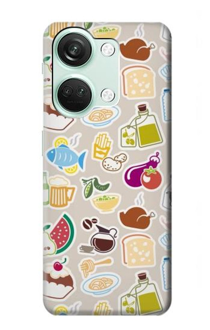 S2321 Aliments et boissons sans soudure Etui Coque Housse pour OnePlus Nord 3