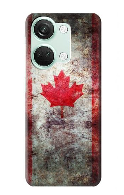 S2490 Canada Feuille d'érable Drapeau Texture Etui Coque Housse pour OnePlus Nord 3