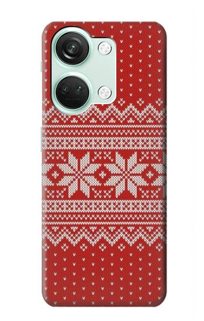 S3384 Motif d'hiver sans couture tricot Etui Coque Housse pour OnePlus Nord 3