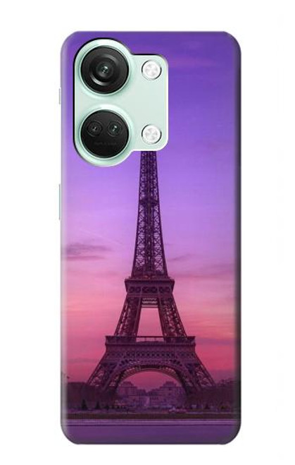 S3447 Paris Eiffel Le coucher du soleil Etui Coque Housse pour OnePlus Nord 3