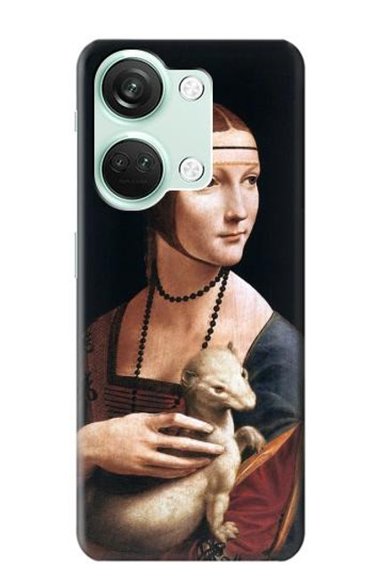 S3471 Lady hermine Leonardo da Vinci Etui Coque Housse pour OnePlus Nord 3