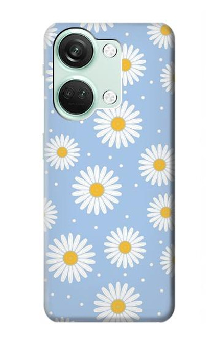 S3681 Motif de fleurs de marguerite Etui Coque Housse pour OnePlus Nord 3