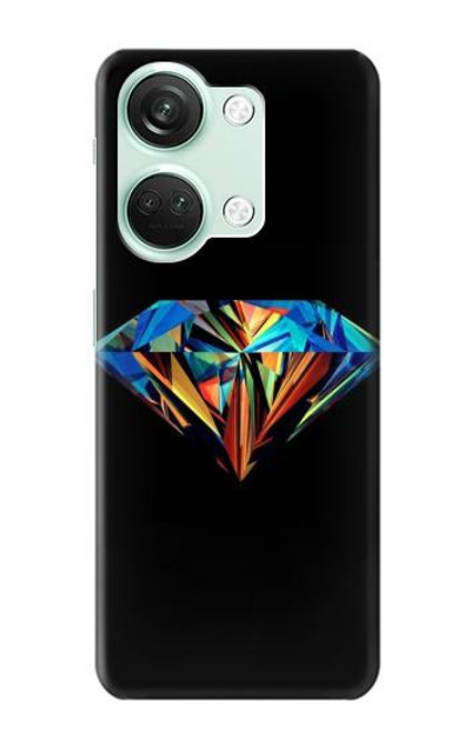 S3842 Diamant coloré abstrait Etui Coque Housse pour OnePlus Nord 3