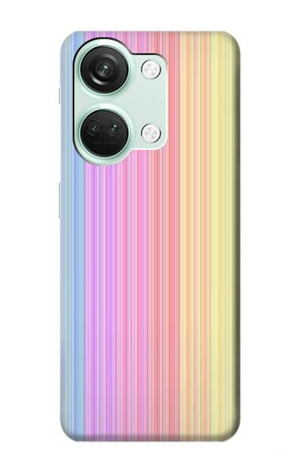 S3849 Couleurs verticales colorées Etui Coque Housse pour OnePlus Nord 3