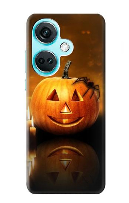 S1083 Citrouille araignée bougies Halloween Etui Coque Housse pour OnePlus Nord CE3