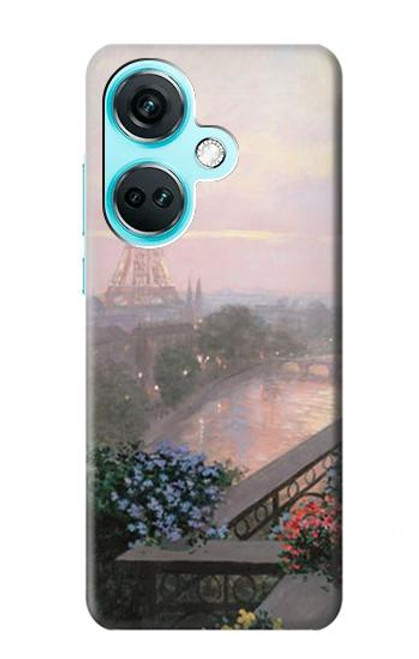 S1443 Terrasse à Paris Eifel Etui Coque Housse pour OnePlus Nord CE3