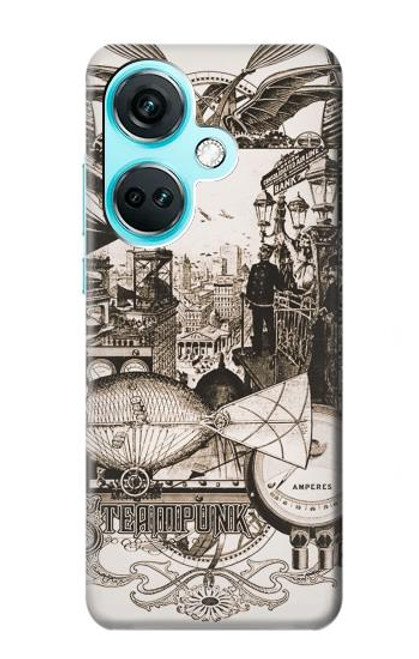 S1681 Dessin steampunk Etui Coque Housse pour OnePlus Nord CE3