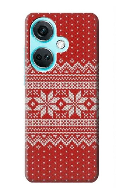 S3384 Motif d'hiver sans couture tricot Etui Coque Housse pour OnePlus Nord CE3