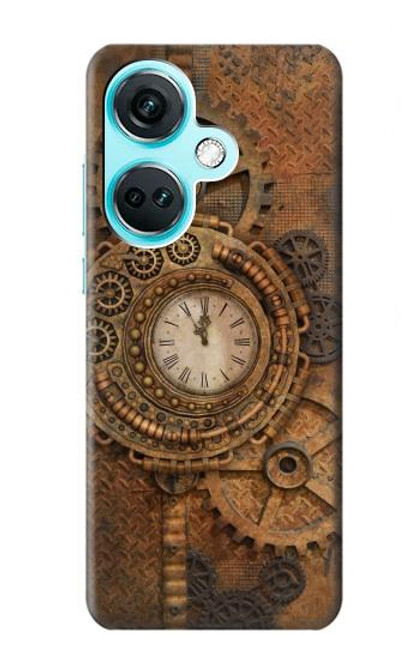 S3401 Horloge vitesse Steampunk Etui Coque Housse pour OnePlus Nord CE3