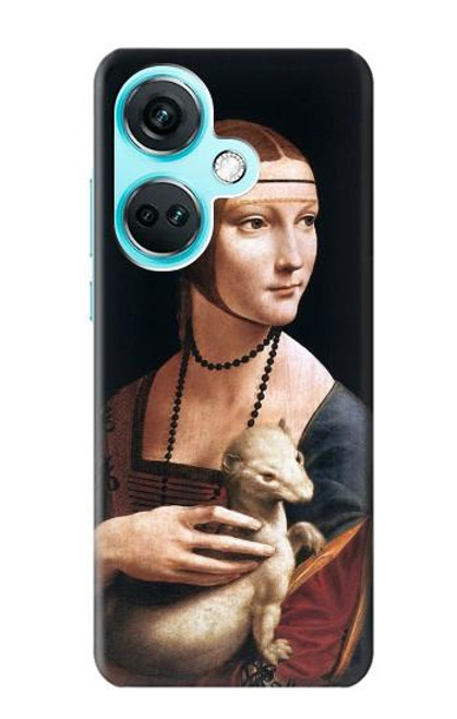 S3471 Lady hermine Leonardo da Vinci Etui Coque Housse pour OnePlus Nord CE3