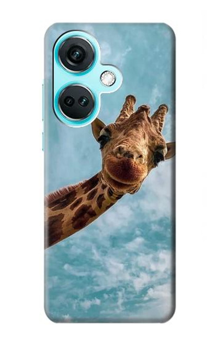 S3680 Girafe de sourire mignon Etui Coque Housse pour OnePlus Nord CE3
