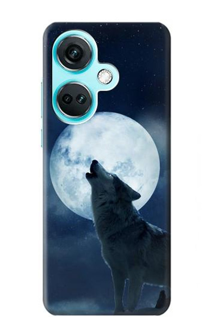 S3693 Pleine lune du loup blanc sinistre Etui Coque Housse pour OnePlus Nord CE3