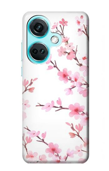 S3707 Fleur de cerisier rose fleur de printemps Etui Coque Housse pour OnePlus Nord CE3