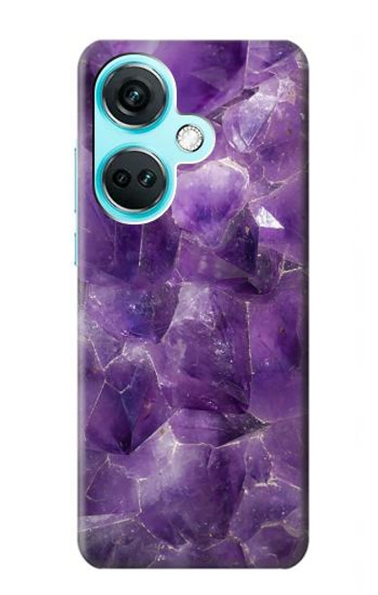 S3713 Graphique violet améthyste à quartz imprimé Etui Coque Housse pour OnePlus Nord CE3