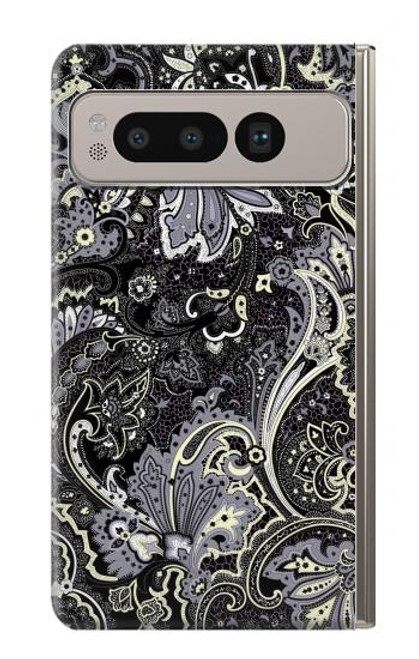 S3251 Motif Batik Fleur Etui Coque Housse pour Google Pixel Fold