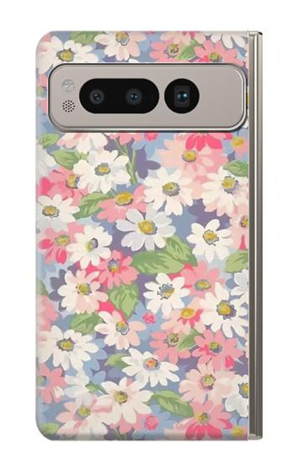 S3688 Motif d'art floral floral Etui Coque Housse pour Google Pixel Fold