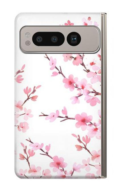 S3707 Fleur de cerisier rose fleur de printemps Etui Coque Housse pour Google Pixel Fold