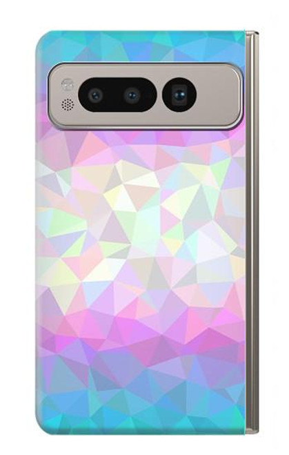 S3747 Polygone de drapeau trans Etui Coque Housse pour Google Pixel Fold