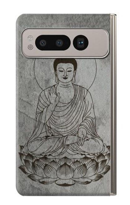 S3873 Dessin au trait Bouddha Etui Coque Housse pour Google Pixel Fold