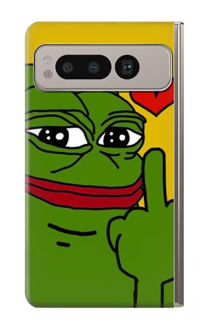 S3945 Pepe Love doigt du milieu Etui Coque Housse pour Google Pixel Fold