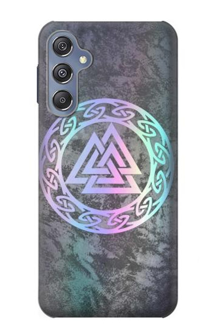 S3833 Valknut Odin Wotans Noeud Hrungnir Coeur Etui Coque Housse pour Samsung Galaxy M34 5G