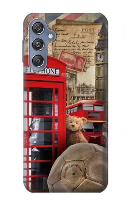 S3856 Vintage Londres Britannique Etui Coque Housse pour Samsung Galaxy M34 5G