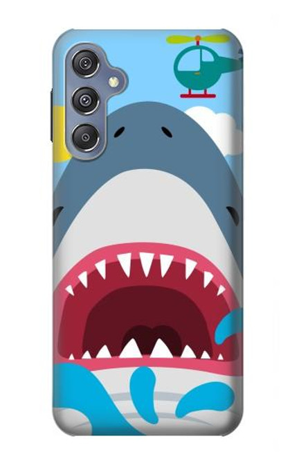 S3947 Caricature d'hélicoptère de requin Etui Coque Housse pour Samsung Galaxy M34 5G