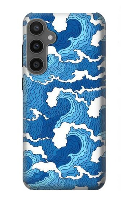S3901 Vagues esthétiques de l'océan de tempête Etui Coque Housse pour Samsung Galaxy S23 FE