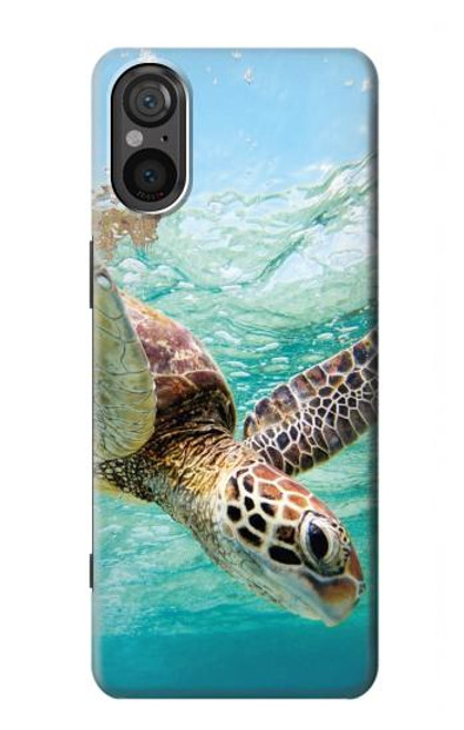 S1377 Océan tortue de mer Etui Coque Housse pour Sony Xperia 5 V